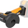 Worx 20 V Akku-Mini-Winkelschleifer WX801.9 Solo ohne Akku/Ladegerät. Kompakte Schleifmaschine in Schwarz/Orange.