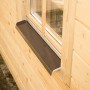 Detailansicht Fenster mit Abtropfblech am Skan Holz Gartenhaus Bern 4.