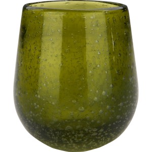 Grüner Teelichthalter Dark Wonder aus Glas, 11 cm hoch, Ø 10 cm. Kerzenhalter für stimmungsvolle Beleuchtung.