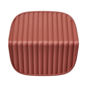 Elho Insektenhotel Cosy, 18 cm, rot-weiß, Detailansicht der geriffelten Oberfläche.