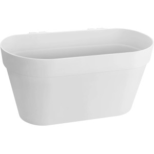 Weißer Elho Wandhängetopf Loft Urban Duo, 28 cm, ideal für vertikale Gärten.