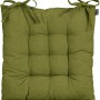 Grünes In the Mood Paddy Sitzkissen, 46x46 cm, mit Bindebändern für Gartenstühle.