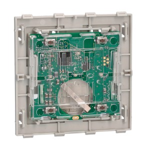 Merten System Design Funk-Taster: Innenansicht mit Platine und Batterie. Hausautomation.