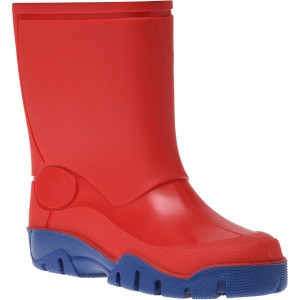 Scheibler Kinder-Regenstiefel in Rot-Blau, Größe 24-25. Wasserdicht und rutschfest für kleine Pfützenmonster.
