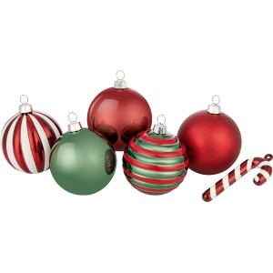 Weihnachtskugel-Set Ø 6 cm 50-teilig im amerikanischen Stil