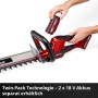 Einhell Akku-Heckenschere GE-CH 36/61 Li-Solo mit Akku der Power X-Change Familie.