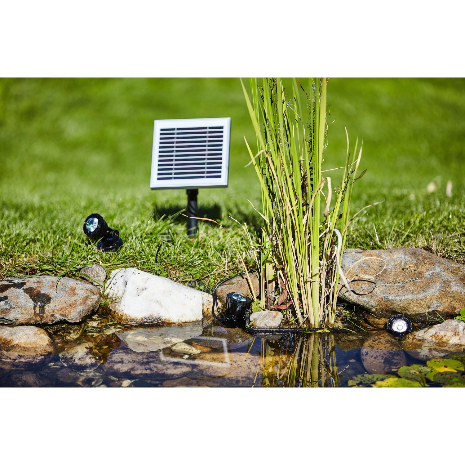 Heissner Solar Teich und Gartenlicht Set Farbwechsel kaufen bei OBI