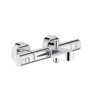 Grohe QuickFix Thermostat Precision Joy für Wanne, Chrom-Thermostat mit Wassersparfunktion.