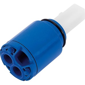 Keramikkartusche Ø 25 mm für Waschtischarmatur, blaues Kunststoffgehäuse, Ersatzteil