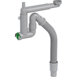 Prevex Smartloc Küchenablauf 1 Becken Ø 40 mm / 50 mm Grau