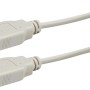 Schwaiger USB 2.0 Kabel, 1,5 m, hellgrau, mit zwei USB-A Steckern für Computer & Multimedia.
