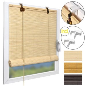 Sol Royal Bambusrollo SolDecor B86 60x160cm Natur am Fenster mit Klemmhalterung und Farbvarianten.
