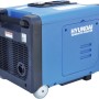 Blauer Hyundai Inverter-Generator HY4500SEi D mit Rädern und Tragegriff.