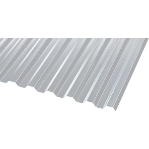 Transparente Makro Profilplatte Trapez 200x104 cm für Kunststoffbedachung.