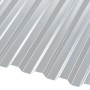Transparente Makro Profilplatte Trapez 200x104 cm für Kunststoffbedachung.