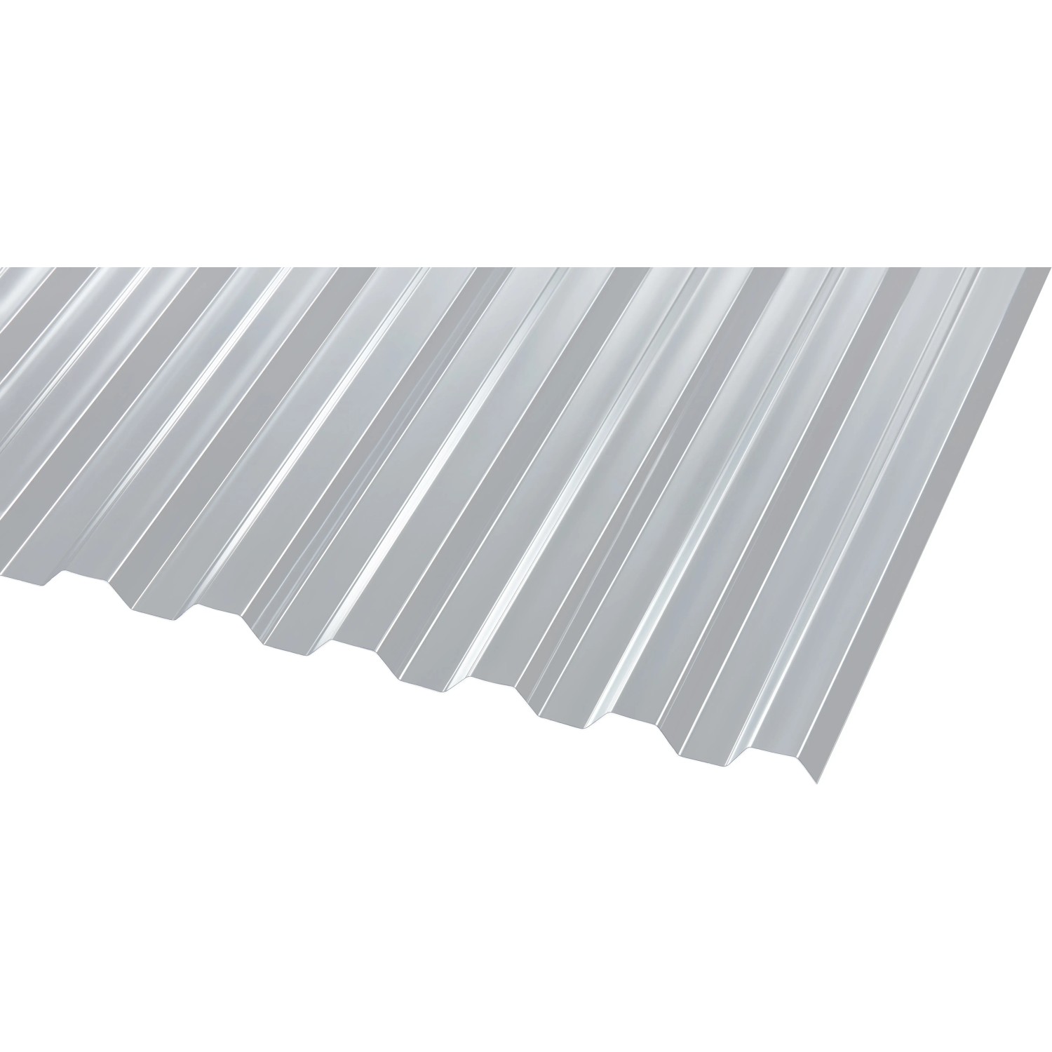 Transparente Makro Profilplatte Trapez 200x104 cm für Kunststoffbedachung.