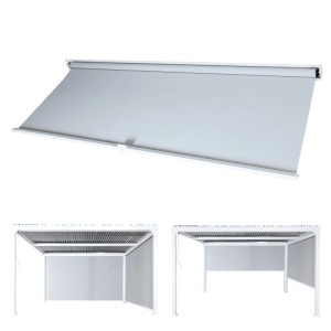 MCW Seitenwand für Pergola L41, weiß, als Wind- und Sichtschutz