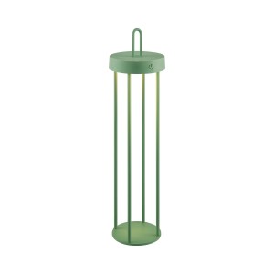 Grüne LED-Akku-Tischleuchte Anselm Grün von Just Light, 50,4 cm hoch, für Innen & Außen.