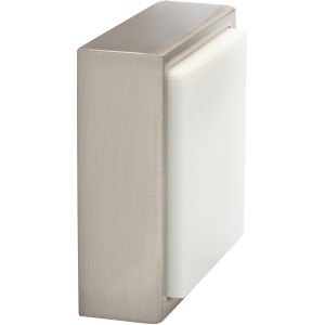 Wagner Wand-Türstopper Screw or Glue Wall EH5158, Edelstahl-Weiß, Nahansicht.