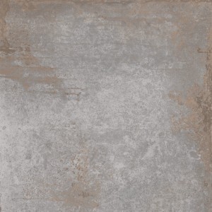 Terrassenplatte Feinsteinzeug Rust Grau, 60x60 cm, matte Optik für stilvolle Terrassen & Wege.