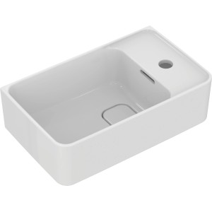 Ideal Standard Strada II Handwaschbecken, 45x27 cm, rechts, Weiß. Keramikwaschbecken mit Hahnloch und Überlauf.