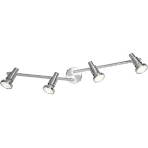 Ledvance LED-Spot, 4-flammig, silberfarbene Deckenleuchte mit vier Strahlern.
