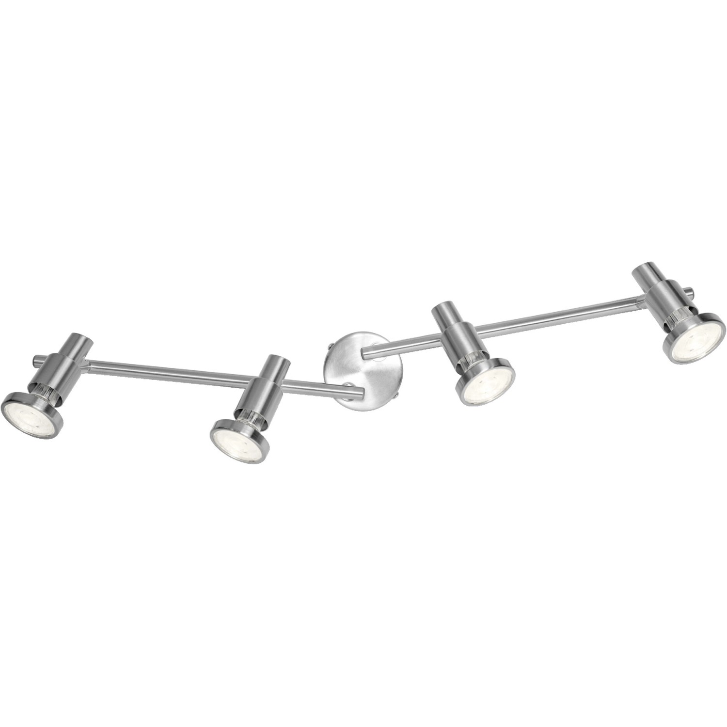 Ledvance LED-Spot, 4-flammig, silberfarbene Deckenleuchte mit vier Strahlern.