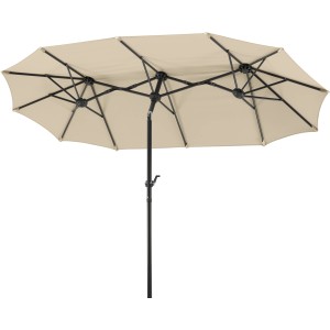 Schneider Marktschirm, 300x150 cm, Natur, mit Knickfunktion und Kurbel.