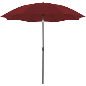 Doppler Marktschirm, Ø 208 cm, Bordeaux, mit Handöffner. Sonnenschirm für Garten und Terrasse.