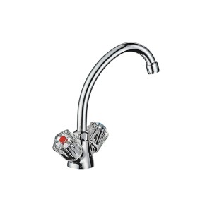 Zweigriff-Waschtischarmatur Ledro Chrom Niederdruck