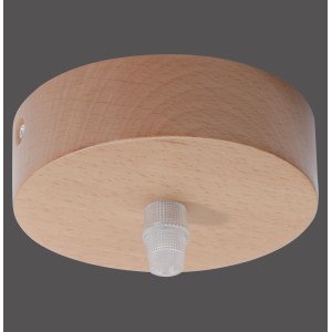 Holz-Baldachin, 1-flammig, Naturholz, Ø 10 cm für Pendelleuchten