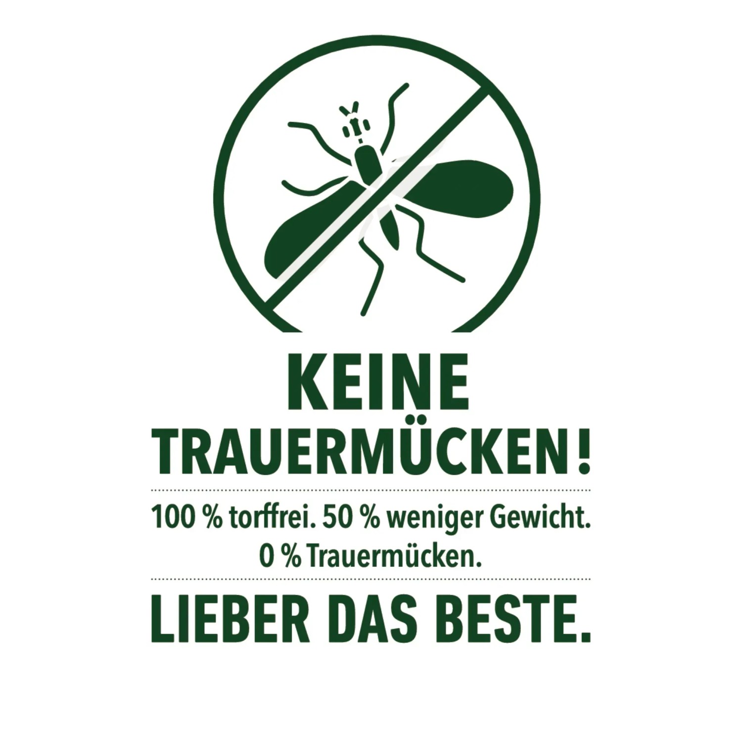 Symbolbild: Keine Trauermücken in Compo Sana Blumenerde, torffrei und leicht.