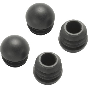 Fußkappen für Palhoca Gartenstühle, 21 mm x Ø 19 mm, 4 Stück, schwarz.