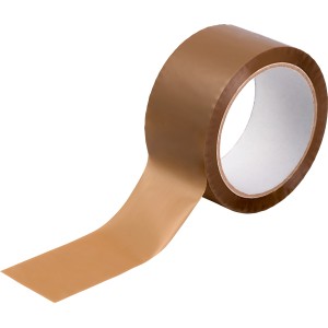 Braunes LUX Packband, 66m x 50mm, zum Verpacken von Kartons.