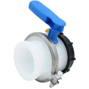 Werit IBC Ersatzhahn DN80 mit S100x8 Gewinde für Regentonnen und Wasserzapfstellen.