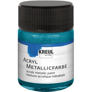Kreul Acrylfarbe Metallic Petrol, 50 ml. Acrylfarbe für kreative Projekte.