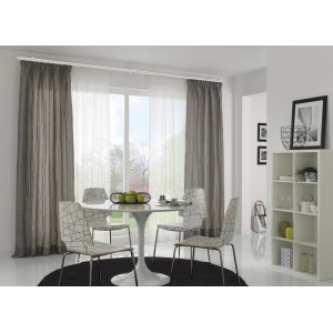 Gardinia Endstücke Chicago Zylinder, 2er-Pack, weiß, für 20 mm Stangen. Dekorative Stilgarnitur für Gardinen.