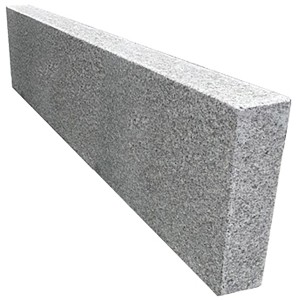 Granit Randstein Grau allseits geflammt 6 cm x 18 cm x 100 cm