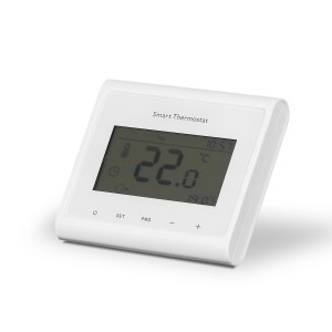 Vasner Funkthermostat-Sender RX, weißes Gehäuse mit digitaler Anzeige für elektrische Heizgeräte.