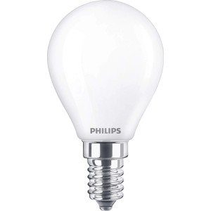 Philips LED-Lampe E14 Tropfenform, 4,3W, neutralweißes Licht.