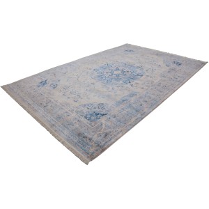 Kayoom Vintageteppich Tibet Nagqu, blau, 120x170 cm, mit orientalischem Muster und Fransen.