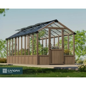 CANOPIA by PALRAM Gewächshaus Natura Braun 15,3 m² inkl. Fundamentrahmen