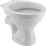 Weißes Stand-WC aus Keramik mit P-Abgang, 48x36x39 cm. Ohne WC-Sitz.