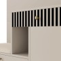okwish Garderoben Set mit Spiegel Polsterkissen Flur 110x37x185cm Beige_6