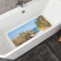 Kleine Wolke Wanneneinlage Borkum mit Strandmotiv in Badewanne, 36x92 cm.