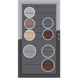 Sichtschutzzaun-Element WPC Einzeltor