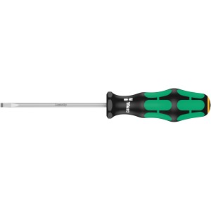 Wera Schlitz-Schraubendreher 4x100 mm mit Elektrikerklinge und Kraftform Plus Griff.