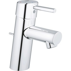 Grohe Concetto Waschtischarmatur S-Size in Chrom mit Hebel und Zugstangen-Ablaufgarnitur.