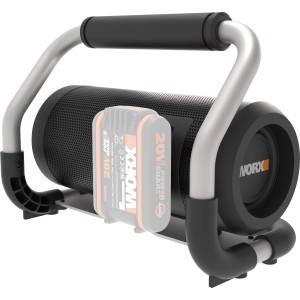 Worx Bluetooth Lautsprecher WX009.9, 20V, ohne Akku. Mobiler Lautsprecher mit Tragegriff.