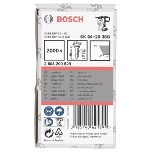 Bosch Stauchkopfnägel SK64-20, 38mm, verzinkt, 2000 Stück für Tacker. Zubehör für Heimwerker & Profis im OBI Online-Shop.